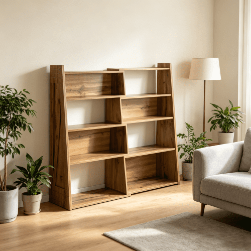 HICOMILA Foldable Ladder Bookshelf, 47-Inch Corner Storage Shelf for Small Spaces