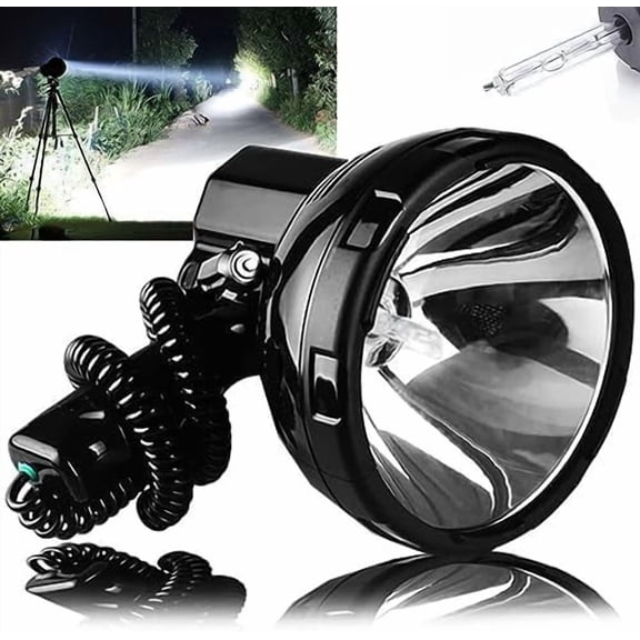 HID 12 Volt Xenon Handheld Spotlight Flashlight, 220W Super Bright Handheld Large Flashlight, 12V Protable Searchlight for Hunting, Emergency, Searching$$Tools & Hardware Other