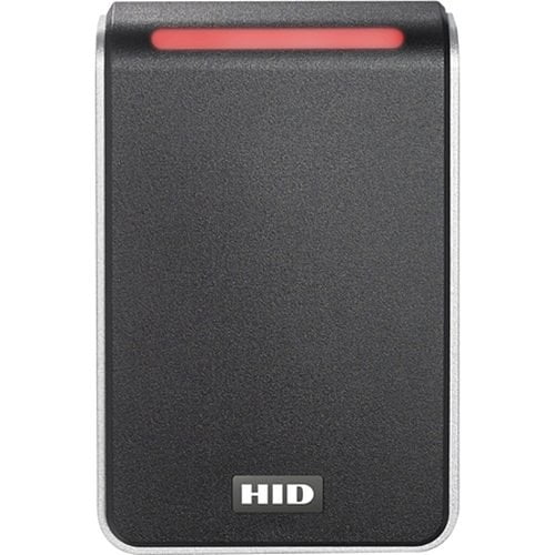 HID 40TKS-01 Signo 40 Wall Mount Contactless Smartcard Reader, Seos Profile, OSDP/Wiegand, Terminal, Mobile Ready, Black with Silver Trim (Replaces R40, RP40)