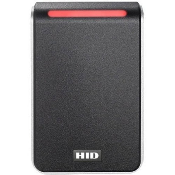 HID 40TKS-02 Signo 40 Wall Mount Contactless Smartcard Reader, 13.56mHz Profile, OSDP/Wiegand, Terminal, Mobile Ready, Black with Silver Trim (Replaces R40, RP40)