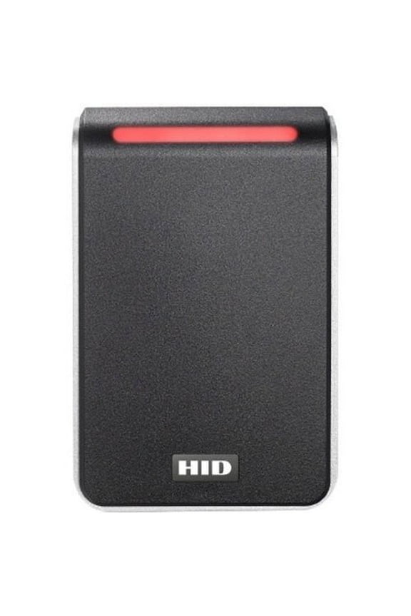 HID 40TKS-02 Signo 40 Wall Mount Contactless Smartcard Reader, 13.56mHz Profile, OSDP/Wiegand, Terminal, Mobile Ready, Black with Silver Trim (Replaces R40, RP40)