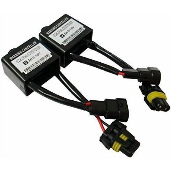All Star Truck Parts HID Canbus Decoder Error Canceller Capacitor, 9-16V Anti-Flicker for Xenon HID Headlight Kits
