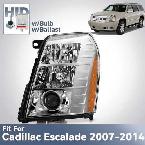 HID Headlight Assembly w/HID Bulb Ballast For 2007-2014 Cadillac Escalade Driver