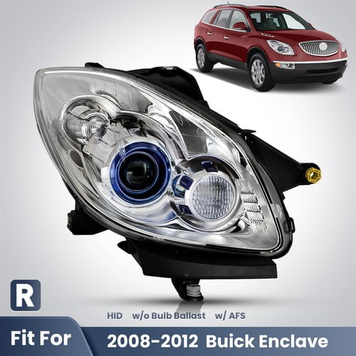 HID Headlight For 2008-2012 Buick Enclave w/AFS w/o Bulb Passenger Side 14 Pins