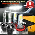 thumbnail image 1 of HID Headlight HI/Lo Beam+LED Fog Light Bulbs For infiniti QX70 3.7L V6 2014-2019, 1 of 24