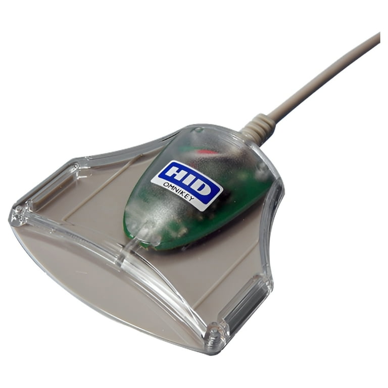 HID Global Omnikey 3021 USB Smart Card Reader, Contact, Gray, 0.5