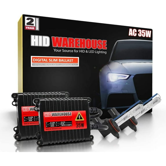 HID-Warehouse 35W AC Xenon Bundle with Slim AC Ballast 1 Pair and 9012 30000K - 30K Deep Blue Xenon Bulbs 1 Pair