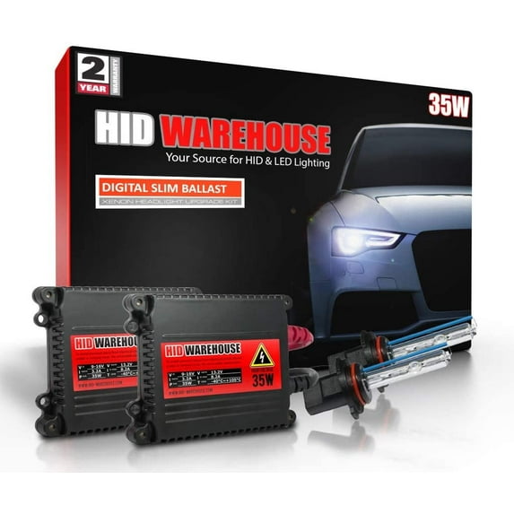 HID-Warehouse 35W Xenon Bundle with Slim Ballast 1 Pair and 9005 3000K - 3K Golden Yellow Xenon Bulb 1 Pair