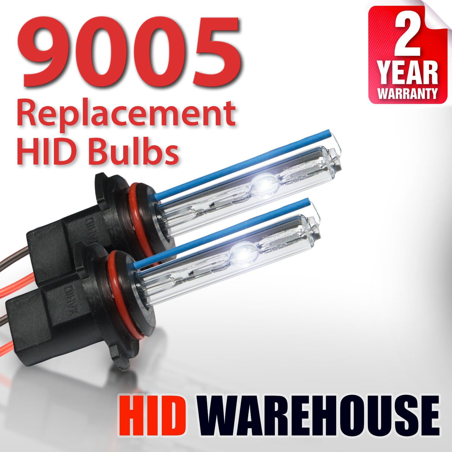 HID-Warehouse HID Xenon Replacement Bulbs - 9006 6000K - Light Blue (1 Pair)