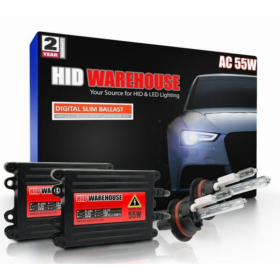 HID-Warehouse AC 55W HID Kit Xenon Light Headlight 9007 3000K - Golden Yellow