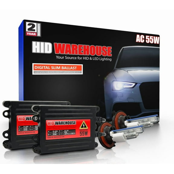 HID-Warehouse AC 55W HID Kit Xenon Light Headlight H13 Bi-Xenon 5000K - Bright White