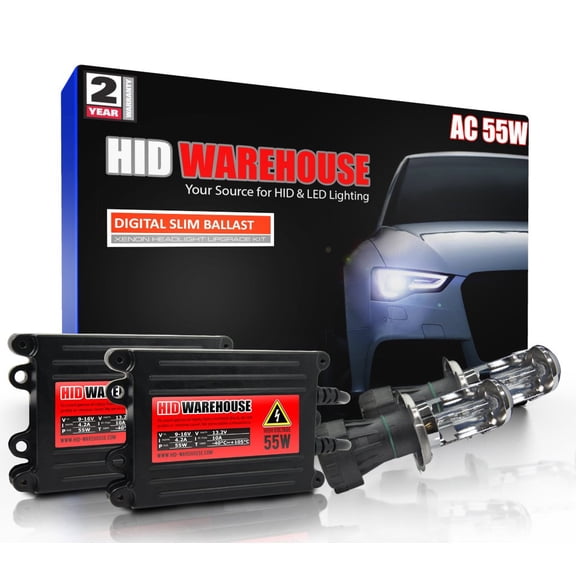 HID-Warehouse AC 55W HID Kit Xenon Light Headlight H4 8000K - Medium Blue