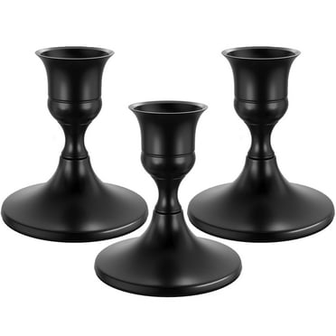 HIDAWN 3 Pack Metal Taper Candle Holders for Candlesticks Gold, Candelabra Vintage Candle Stick for Fireplace Party Dining Home