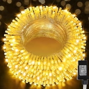 HIDAWN Christmas String Lights Indoor Outdoor, 200 LED 75.5FT Connectable Waterproof, 8 Modes with Memory Function,Twink