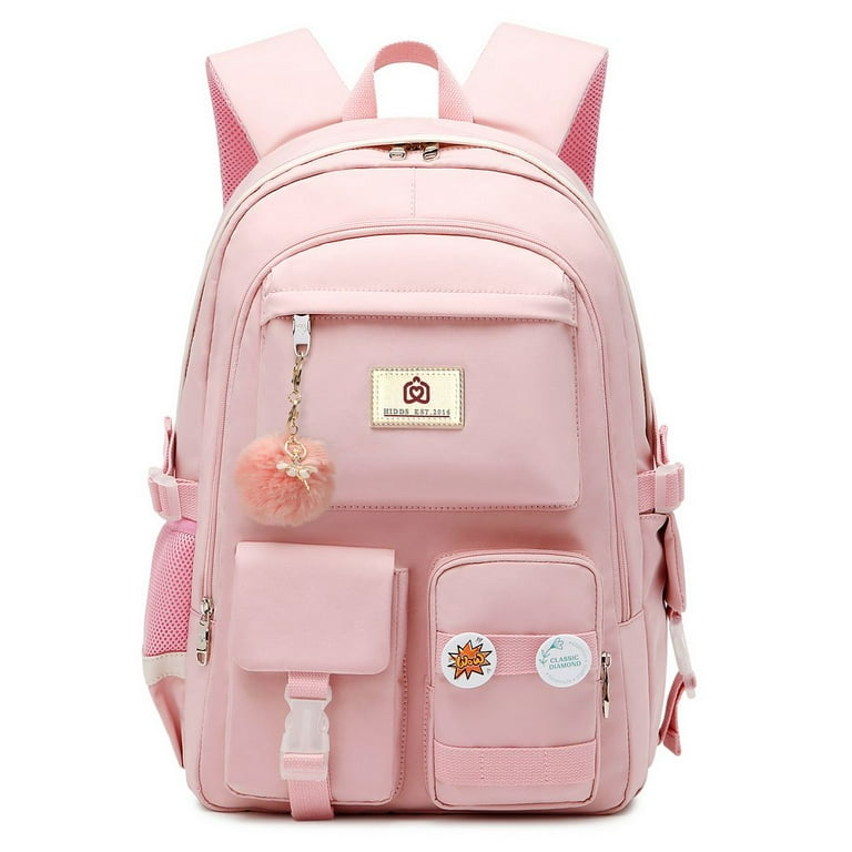 Large Capacity Kids' School Backpack, Simple And Casual Solid Color Bookbag  For Junior High And High School Students