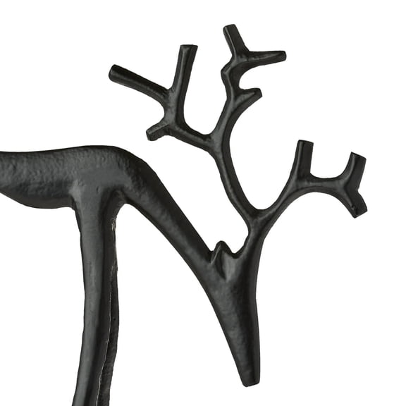 HIELLFQ Black Metal Reindeer Christmas Decorations Elegant Reindeer Christmas Decor Ideal for Mantel Living Room Bedroom Office