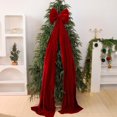 thumbnail image 1 of HIELLFQ Christmas Decorations -Large Red Christmas Tree Bows 15.7×78.7" Giant Christmas Tree Toppers Bow with Long Streamers Wreath Wall Decor Red A, 1 of 9