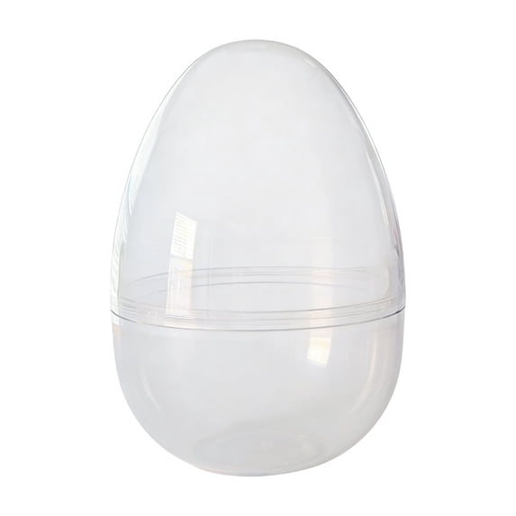 HIELLFQ Easter Eggs Giant Clear Empty Storage Box, 11.8" Plastic Easter Eggs Ornament Storage Box for Candy Toys Crafts, Easter Egg Large Fillable for Easter Basket Stuffers