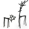thumbnail image 1 of HIELLFQ Modern Simple Reindeer Table Decor-Black Reindeer Statues Christmas Decorations, Elegant Christmas Gifts,Reindeer Table Centerpieces Decor-Ideal for Living Room Bedroom Office 2Pcs, 1 of 7