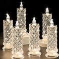 thumbnail image 1 of HIELLFQ Rose Shadow LED Flameless Candles Romantic Christmas Decorations Led Crystal Candle Lights Valentine's Day Anniversaries Weddings Decor(D 2.5" x H 7.2"), 1 of 11