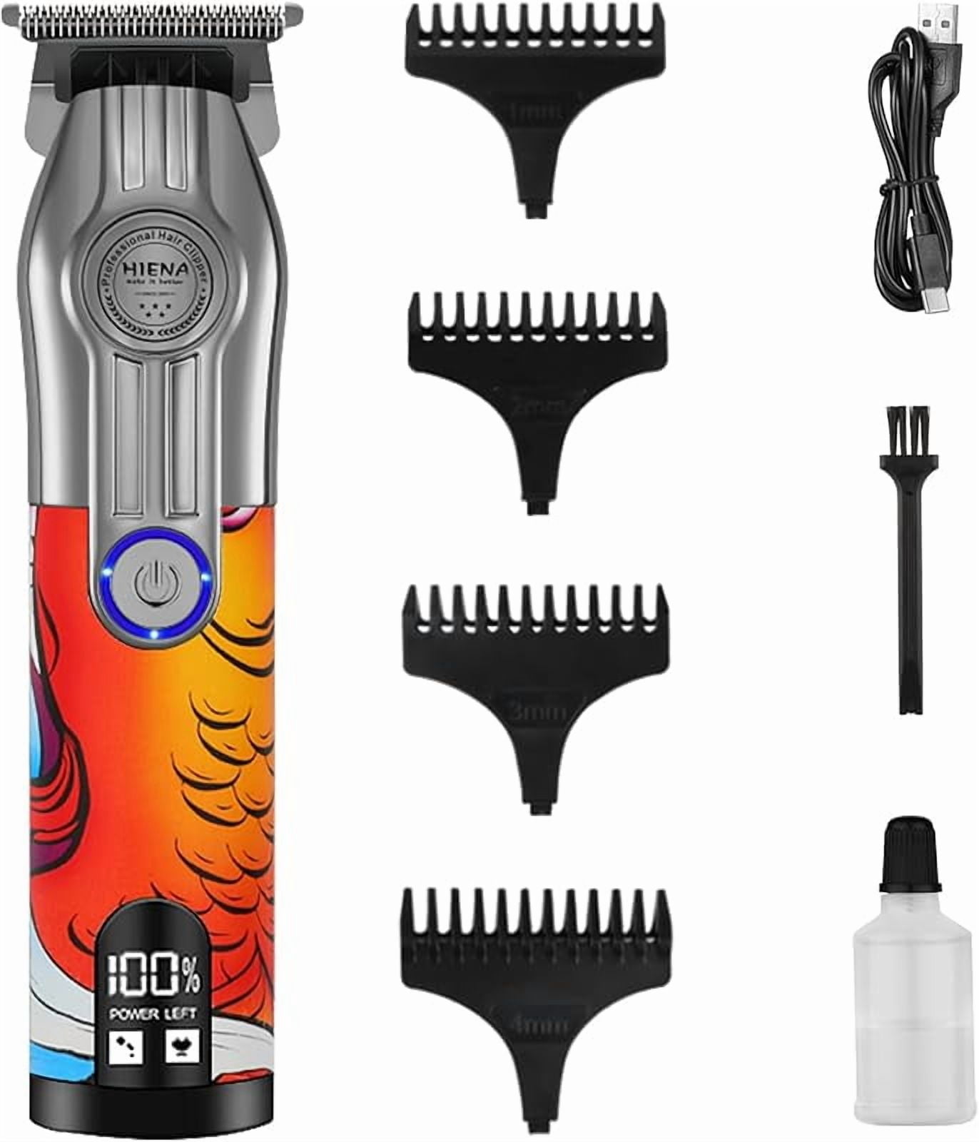 HIENA PRO Beard Trimmer for Men - Electric USB-C Rechargeable Hair ...