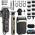 thumbnail image 1 of HIENA PRO Professional Hair Clippers Men Cordless Beard Trimmer Rechargeable Foil Shaver for Men Hair Cutting Kit for Barber Set with LED Display, 1 of 6