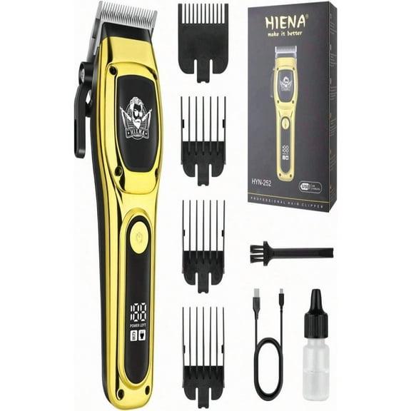 HIENA PRO Professional Hair Clippers For Men, Rechargeable Barber Clippers, Cordless Electric Hair Clipper And Hair Trimmer, Haircut Clipper, Gift For Men
