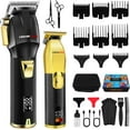 thumbnail image 1 of HIENA PRO Professional Hair Clippers Set for Men, Cordless Barber Kit for Haircut, Clippers and Trimmers Set, Hair Cutting Kit with LED Display & Rechargeable USB, Gifts for Men (Black Gold), 1 of 6