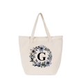 thumbnail image 1 of HIFA Initial Tote Bag for Women, Personalized Canvas Tote Bag - Two-Tone, Zipper Closure, Inner Pocket, Organic Cotton, Sturdy - Multipurpose Shoulder Bag Suitable for Shopping, Grocery, Beach, Travel, 1 of 5