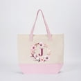 thumbnail image 1 of HIFA Initial Tote Bag for Women, Personalized Canvas Tote Bag - Two-Tone, Zipper Closure, Inner Pocket, Organic Cotton, Sturdy - Multipurpose Shoulder Bag Suitable for Shopping, Grocery, Beach, Travel, 1 of 5