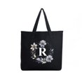 thumbnail image 1 of HIFA Initial Tote Bag for Women, Personalized Canvas Tote Bag - Two-Tone, Zipper Closure, Inner Pocket, Organic Cotton, Sturdy - Multipurpose Shoulder Bag Suitable for Shopping, Grocery, Beach, Travel, 1 of 4