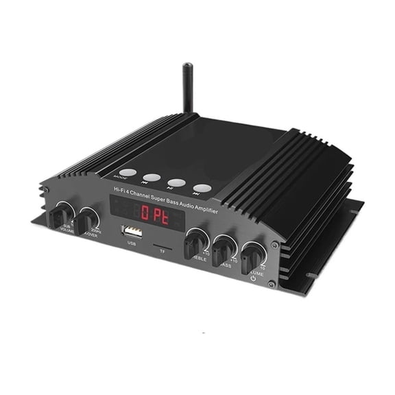 HIFI 4 Channel Bluetooth 5.0 Power Amplifier, Optical Fiber, Coaxial Input, 2.1 Amplificador
