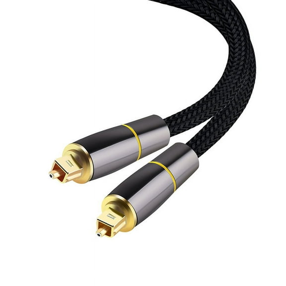 HIFI 5.1 Digital SPDIF Fiber Toslink Optical Audio Cable 1M for TV Box Speaker Wire Soundbar Amplifier Subwoofer,1 x Digital Fiber Optic Cable,Black