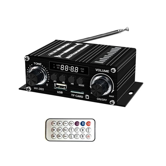 HIFI Amplifier HY-302 Bluetooth 5.0 FM A Mini Amplifier For Home Cars That Supports USB/TF Card Playback