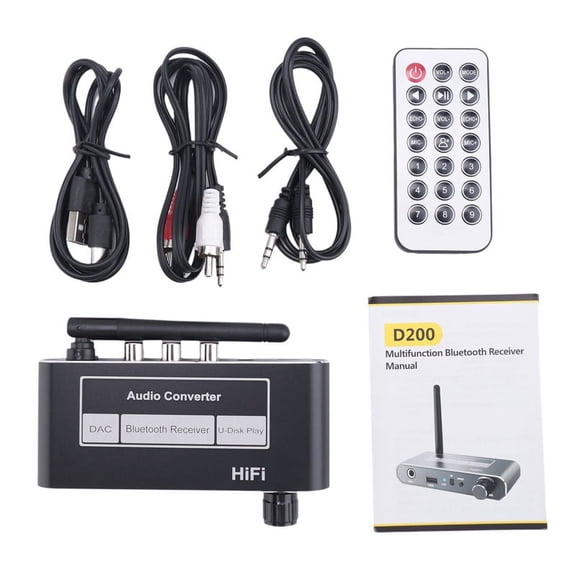HIFI Bluetooth 5.2 Audio Receiver Coaxial Digital to Analog Converter 3.5mm AUX Stereo Wireless Adapter