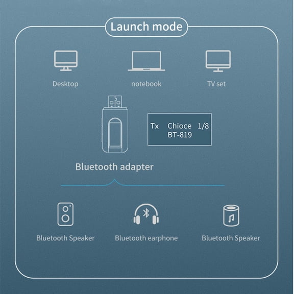 HIFI Fully Compatible USB Interface 3.5mm Music Receiver Transmitter Stable 5.0 Wireless Audio Adapter Fast Speed
