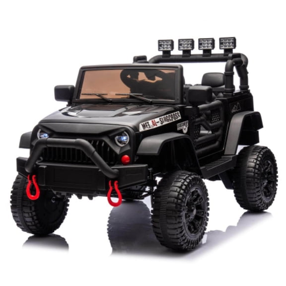 HIFINE 24V Kids Ride On Car W/Parents Remote Control, Black