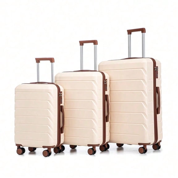 HIFINE TOURIST Lightweight ABS Luggage Set  3-Piece Spinner Suitcases (20"/24"/28") with Combination Lock, Choose Your Color