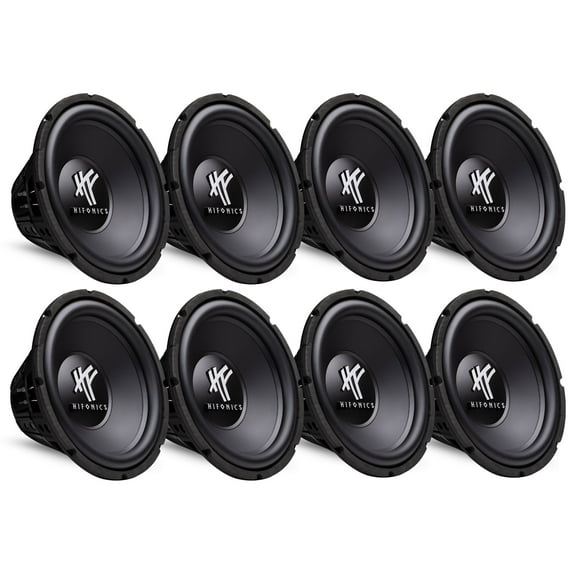 HIFONICS 12" 800 Watt 4 Ohm DVC Car Audio Subwoofer Power Bass Sub (8 Pack)