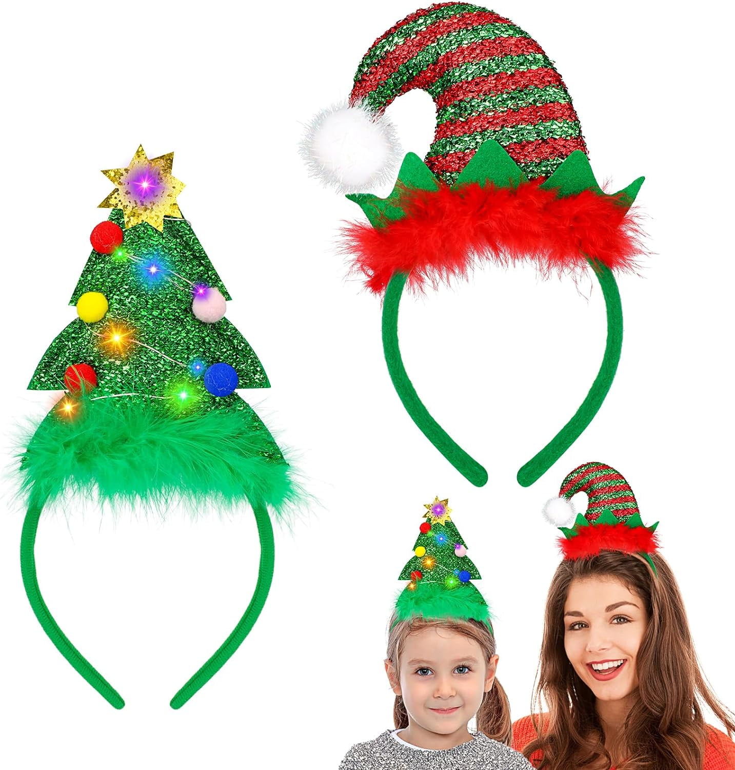 Christmas Tree Boppers Adult Green Christmas Tree Boppers Adult Green