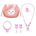 thumbnail image 1 of HIFOT Purse for Little Girls Jewellery Set, Bunny Crossbody Bag Rabbit Necklace Bracelet Rings Earrings Princess Play Dress Up Jewelry Accessories Party Favors Gift, 1 of 7