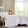 thumbnail image 1 of HIG 3 Piece Vintage Duvet Cover Set, Ultra Soft Pre-washed Microfiber, Off-white, King, 1 of 12