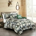 thumbnail image 1 of HIG 5-Piece Velvet Sherpa Comforter Set – Wild and Free Cabin Lodge Bedding, Soft & Cozy Comforter with Matching Shams and Decorative Cushions, King, 1 of 11