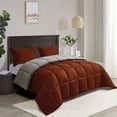 thumbnail image 1 of HIG Light Weight Down Alternative Comforter Set, King, Brick, Reversible, 1 of 10