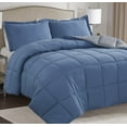 thumbnail image 1 of HIG Light Weight Down Alternative Comforter Set, King, Dust Blue, Reversible, 1 of 6