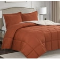 thumbnail image 1 of HIG Light Weight Down Alternative Comforter Set, King, Terracotta, Reversible, 1 of 7