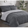 thumbnail image 1 of HIG Light Weight Down Alternative Comforter Set, Queen, Gray, Reversible, 1 of 9