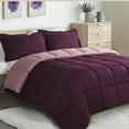 thumbnail image 1 of HIG Light Weight Down Alternative Comforter Set, Queen, Plum, Reversible, 1 of 9