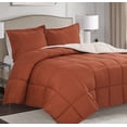 thumbnail image 1 of HIG Light Weight Down Alternative Comforter Set, Twin, Terracotta, Reversible, 1 of 7