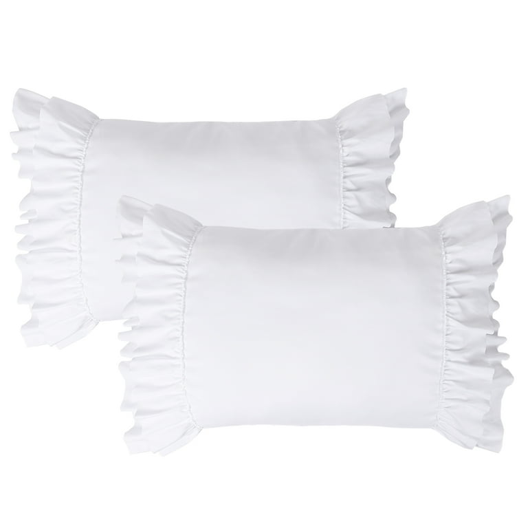 Double ruffle hot sale pillow